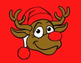Cara de reno Rudolph