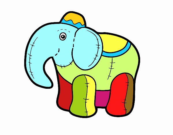 Dibujo Elefante de trapo pintado por Francesita