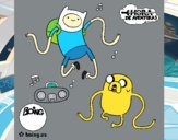 Finn y Jake escuchando música