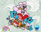 Gumball y amigos contentos