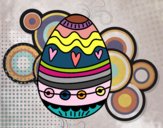 Dibujo Huevo de Pascua para decorar pintado por Natalia-