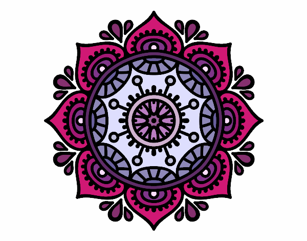 una mandala morada