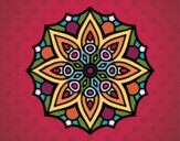 Dibujo Mandala simetría sencilla pintado por mandalis