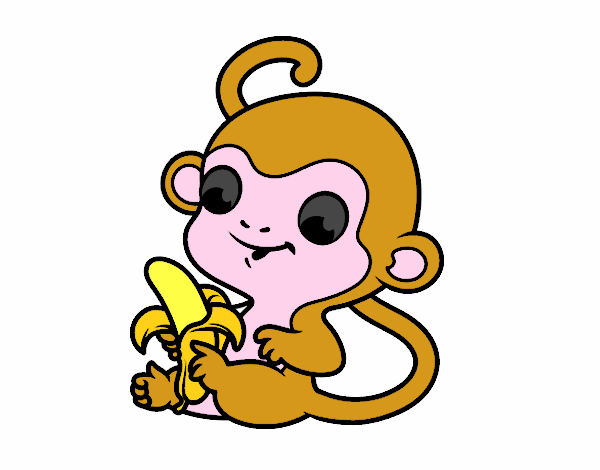 Monito con plátano