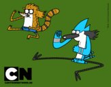 Mordecai y Rigby karatekas