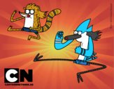 Mordecai y Rigby karatekas