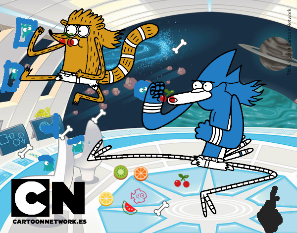 Mordecai y Rigby karatekas