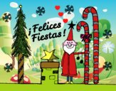 Postal Felices Fiestas