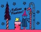 Postal Felices Fiestas