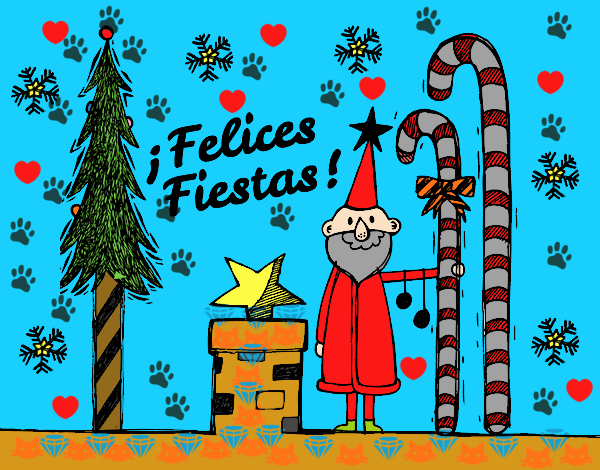 Postal Felices Fiestas