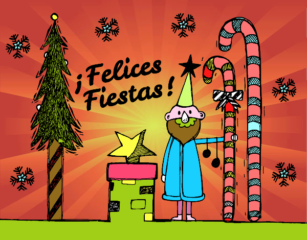 Postal Felices Fiestas