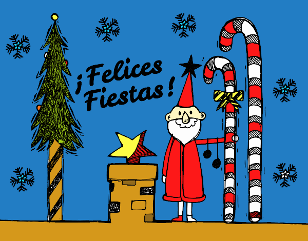 Postal Felices Fiestas