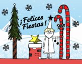 Postal Felices Fiestas