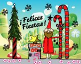 Postal Felices Fiestas