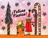 Postal Felices Fiestas