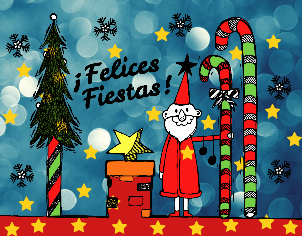 Postal Felices Fiestas