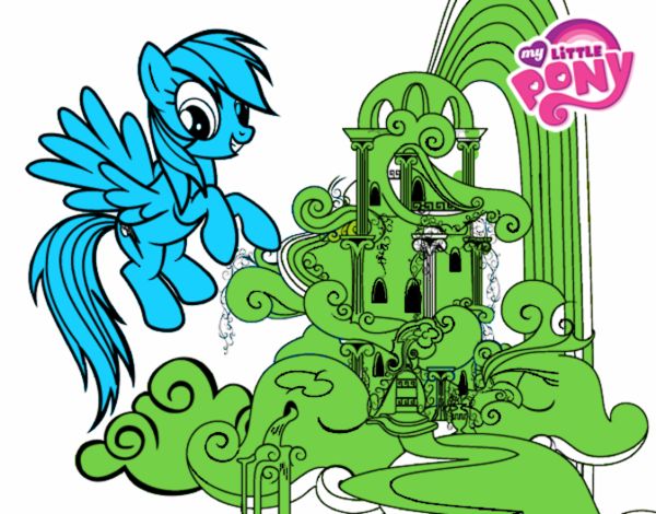 Rainbow Dash en su palacio