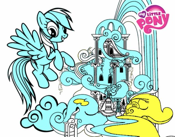 Rainbow Dash en su palacio