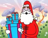 Santa Claus con regalos