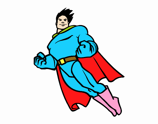 Dibujo Superman volando pintado por Francesita