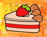 Dibujo Tarta de fresas pintado por Natalia-