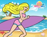 Barbie corre al agua