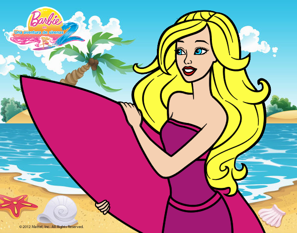 Barbie va a surfear