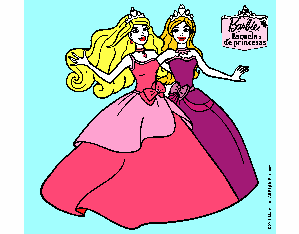 Barbie y su amiga súper felices