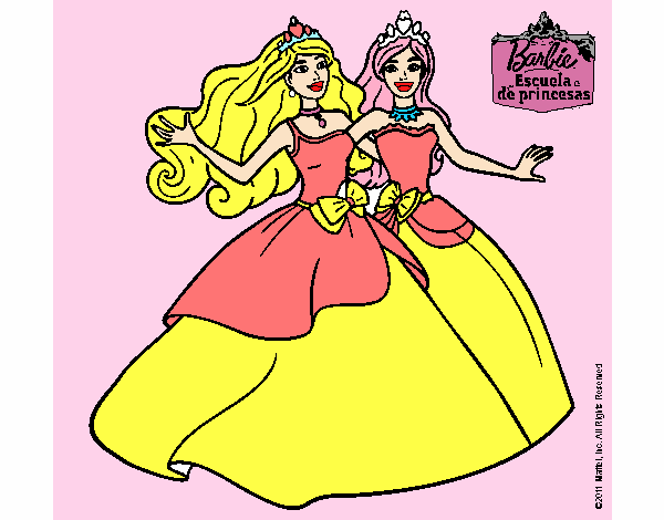 Barbie y su amiga súper felices