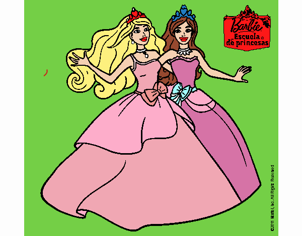 Barbie y su amiga súper felices