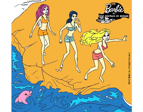 Barbie y sus amigas en la playa