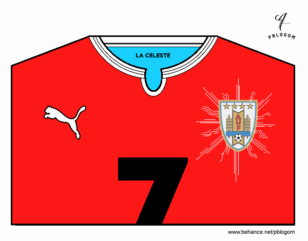 Camiseta del mundial de fútbol 2014 de Uruguay