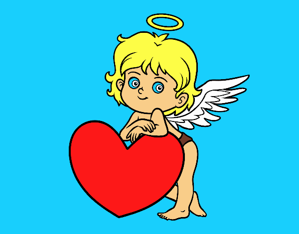 Cupido y un corazón