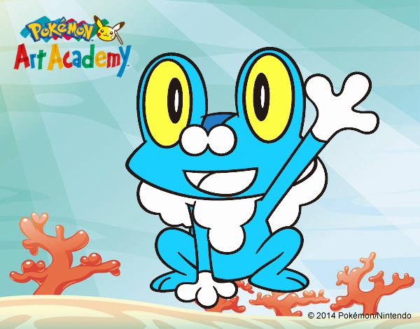 Froakie saludando