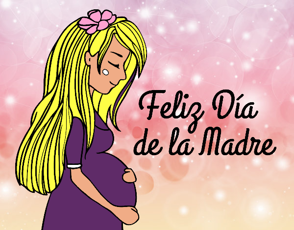 Mamá embarazada en el día de la madre