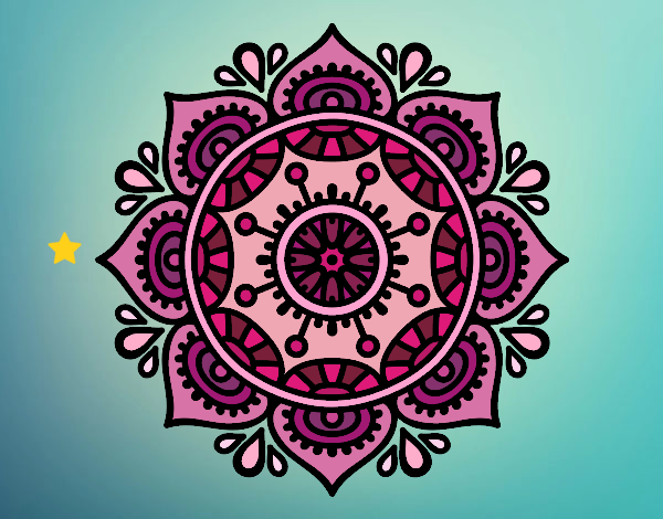 Dibujo Mandala para relajarse pintado por lulu299