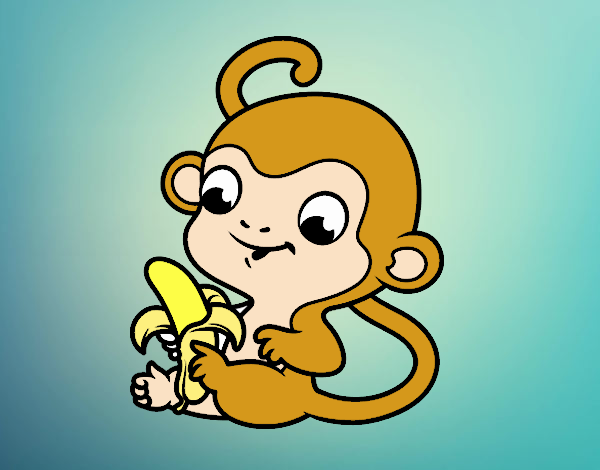 Monito con plátano