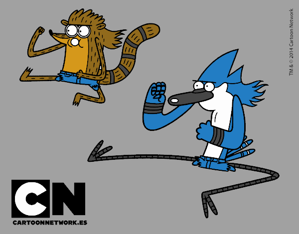 Mordecai y Rigby karatekas