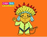 Dibujo Niño indio Color Roll pintado por ariana2405