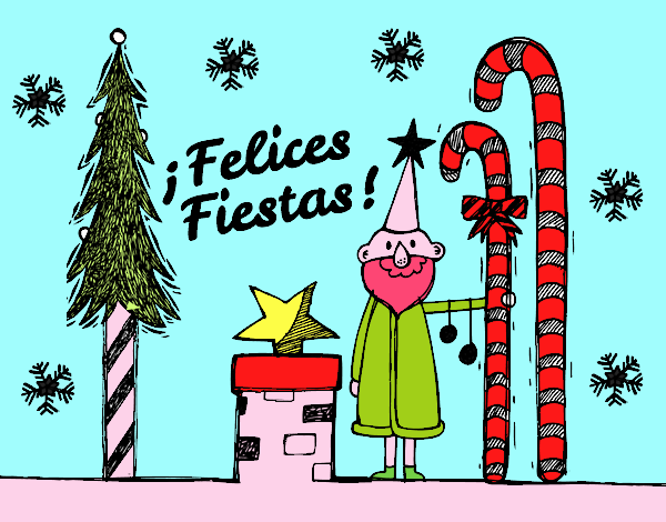 Postal Felices Fiestas