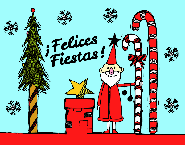 Postal Felices Fiestas