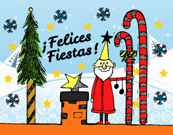 Postal Felices Fiestas