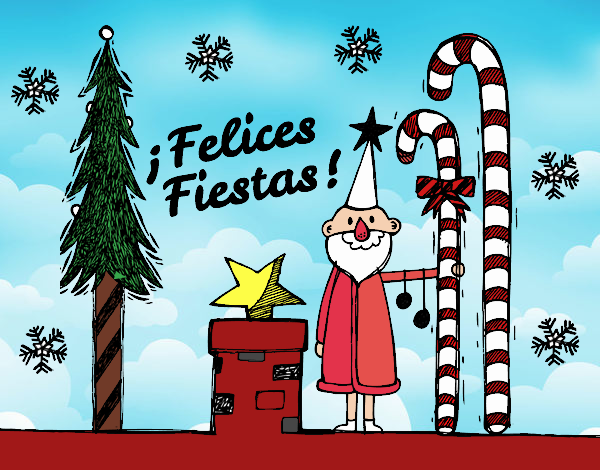 Postal Felices Fiestas