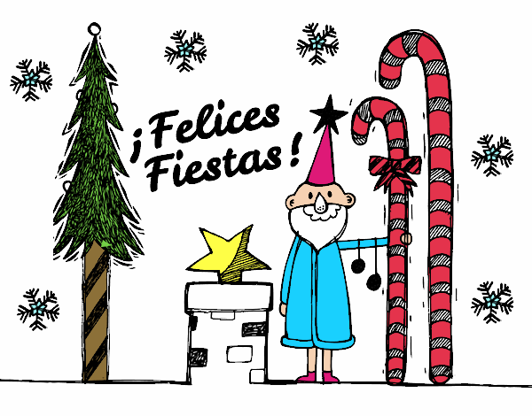 Postal Felices Fiestas