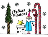 Postal Felices Fiestas