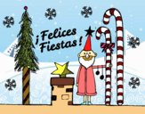 Postal Felices Fiestas