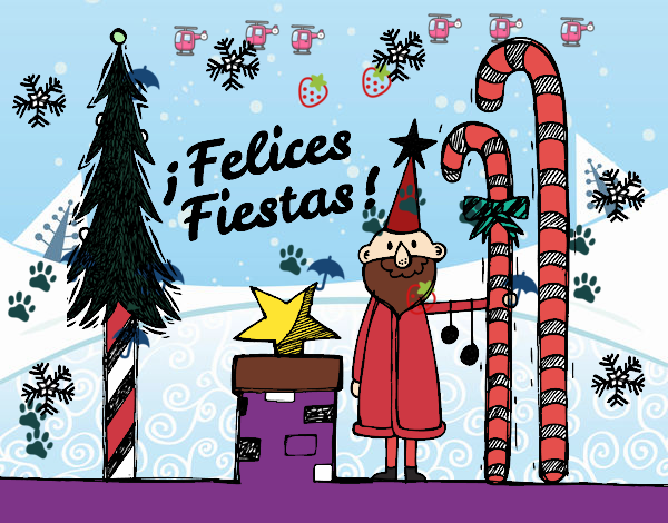 Postal Felices Fiestas