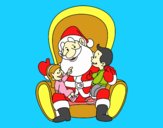 Santa Claus con niños