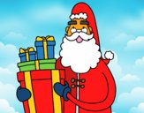 Santa Claus con regalos
