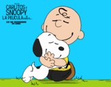 Snoopy y Carlitos abrazados